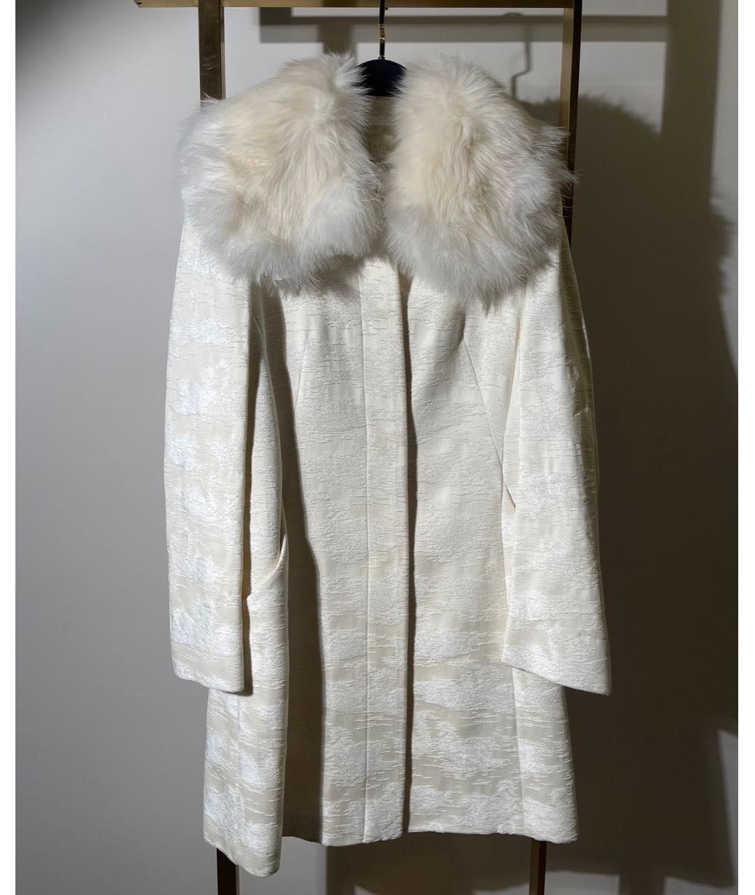 VALENTINO Белое вискозное пальто, фото 7