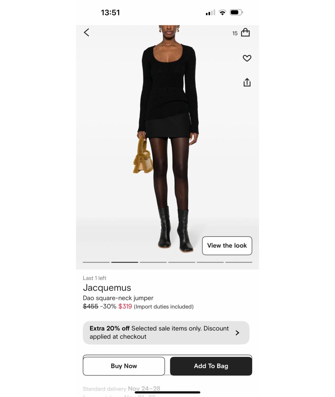 JACQUEMUS Черный шерстяной джемпер / свитер, фото 6