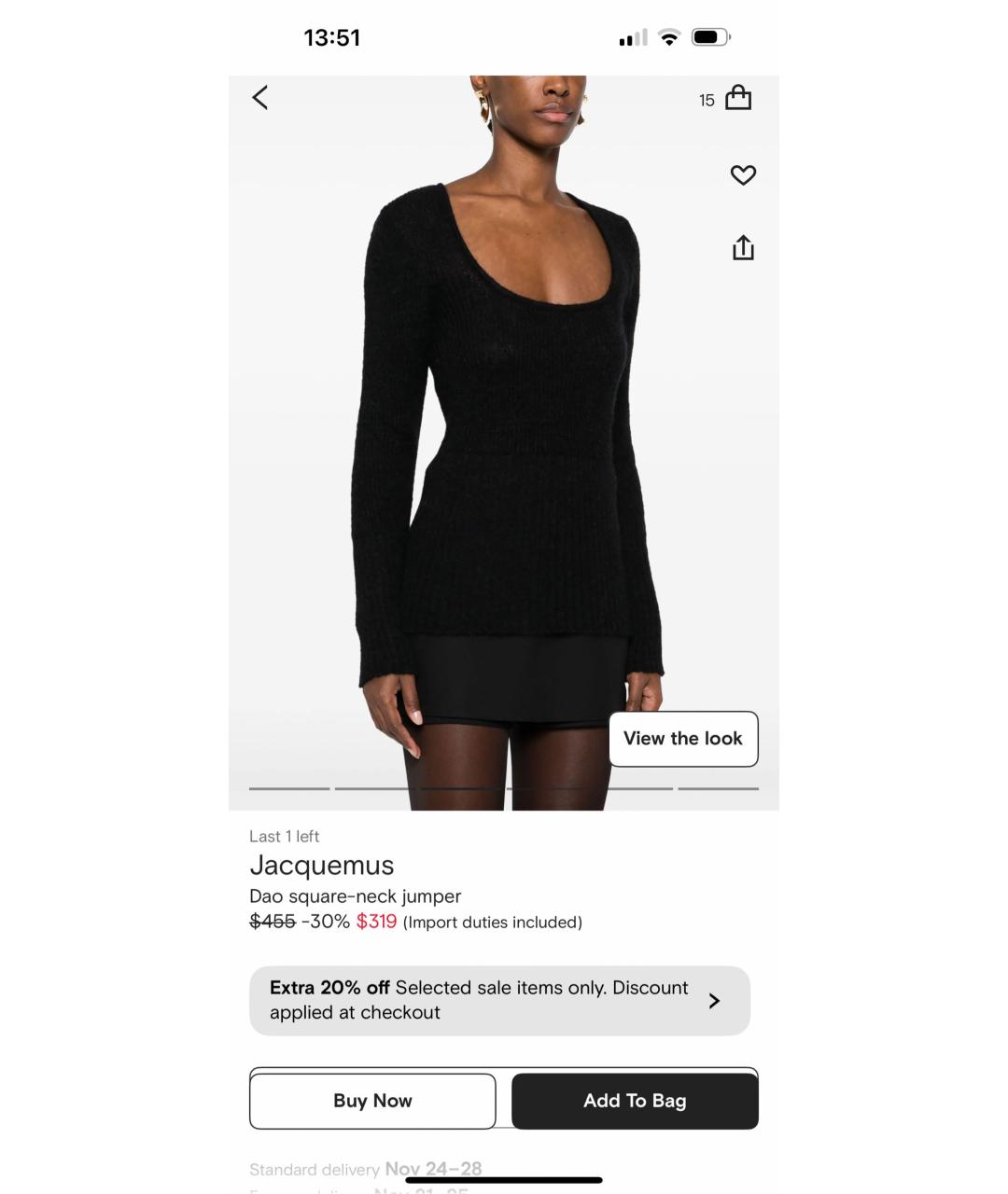 JACQUEMUS Черный шерстяной джемпер / свитер, фото 7