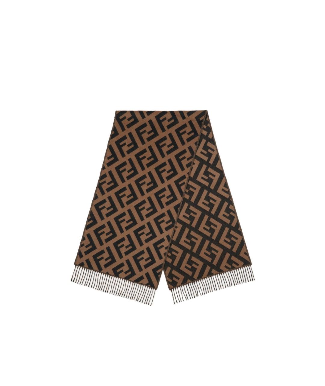 FENDI Черный шарф, фото 1