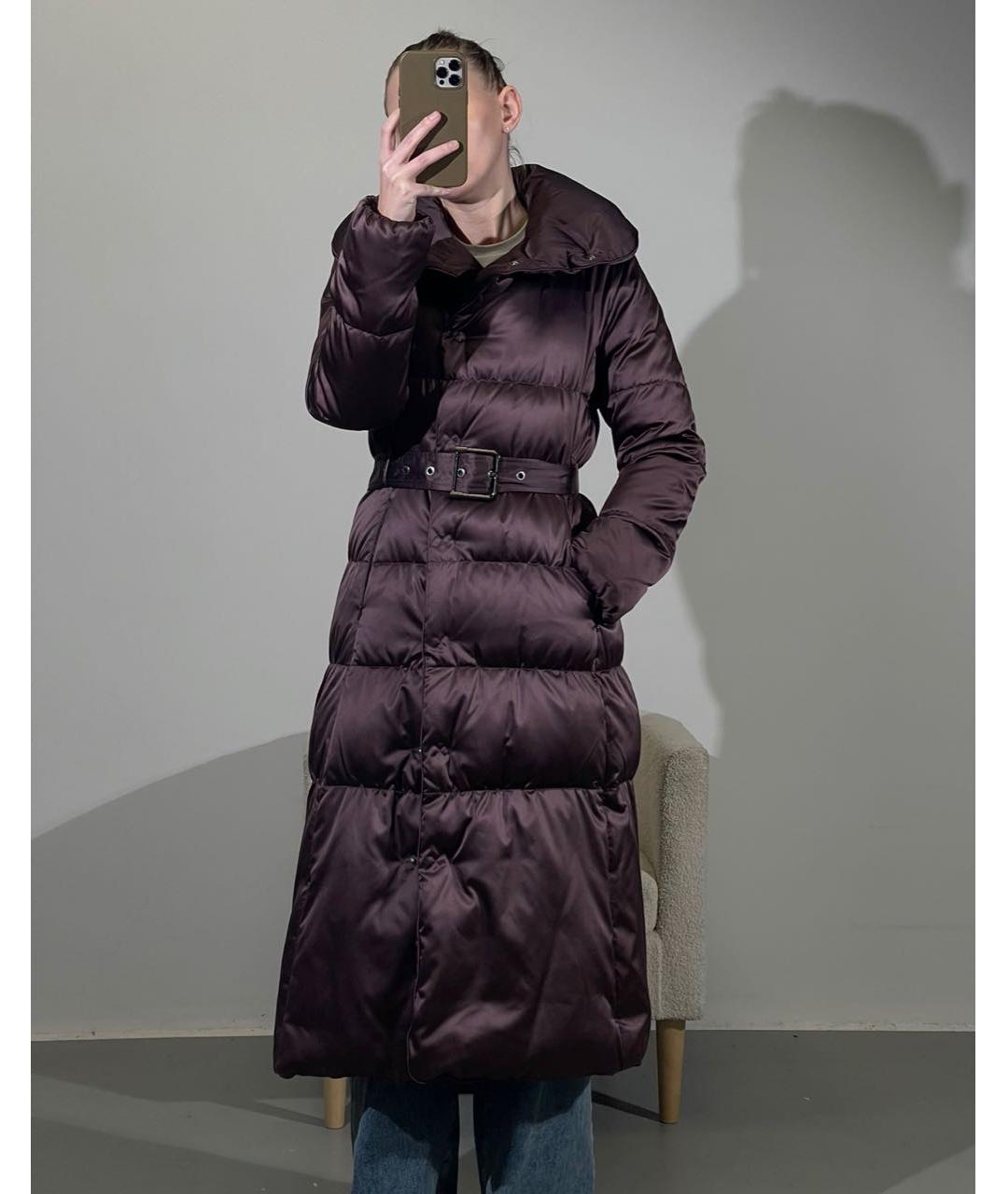 BURBERRY Бордовый полиамидовый пуховик, фото 6