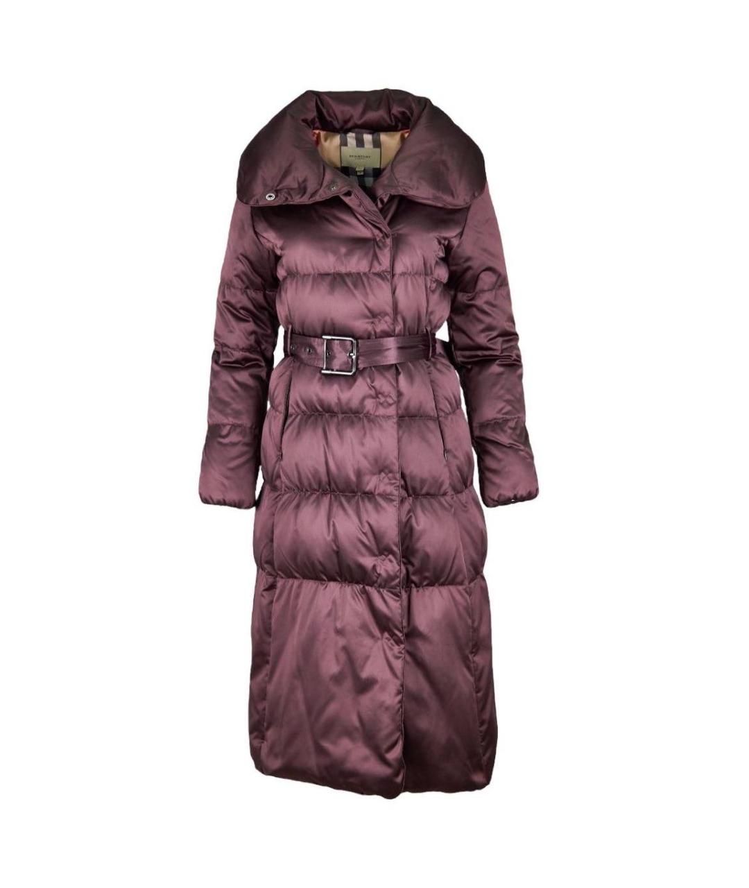 BURBERRY Бордовый полиамидовый пуховик, фото 1