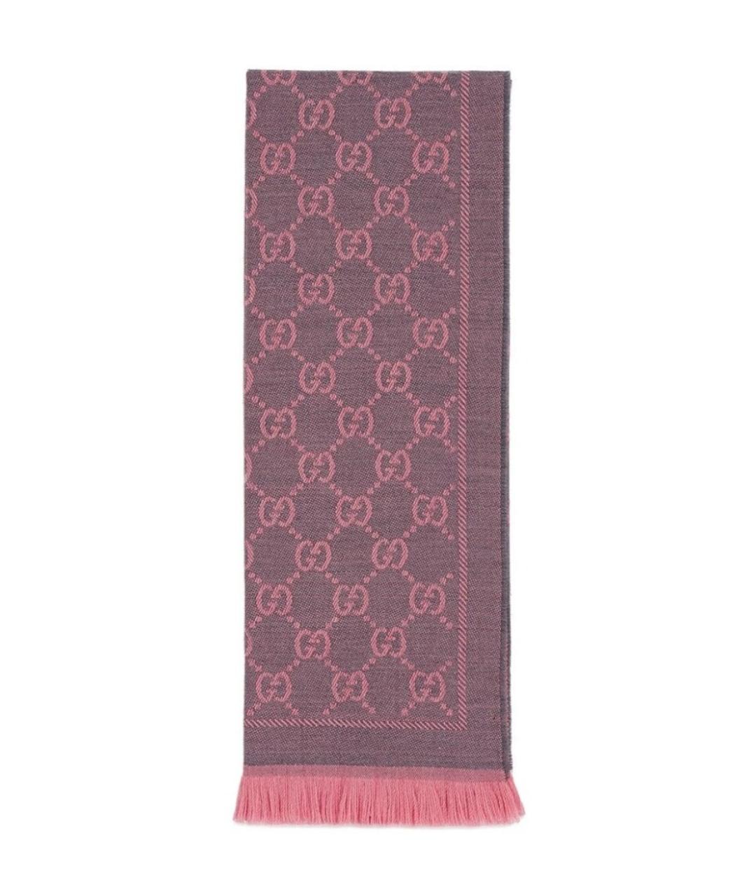 GUCCI Розовый шерстяной шарф, фото 3