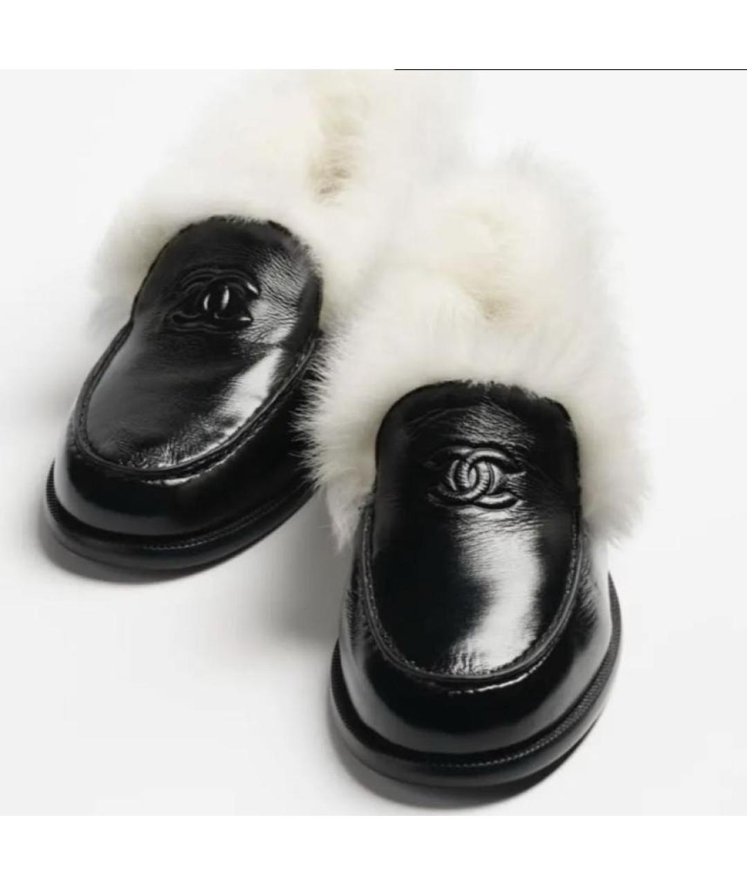 CHANEL Черные лоферы из лакированной кожи, фото 2
