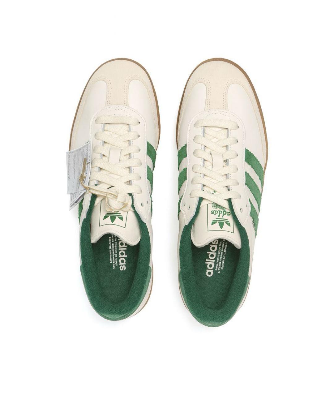 ADIDAS Зеленые кожаные кеды, фото 3