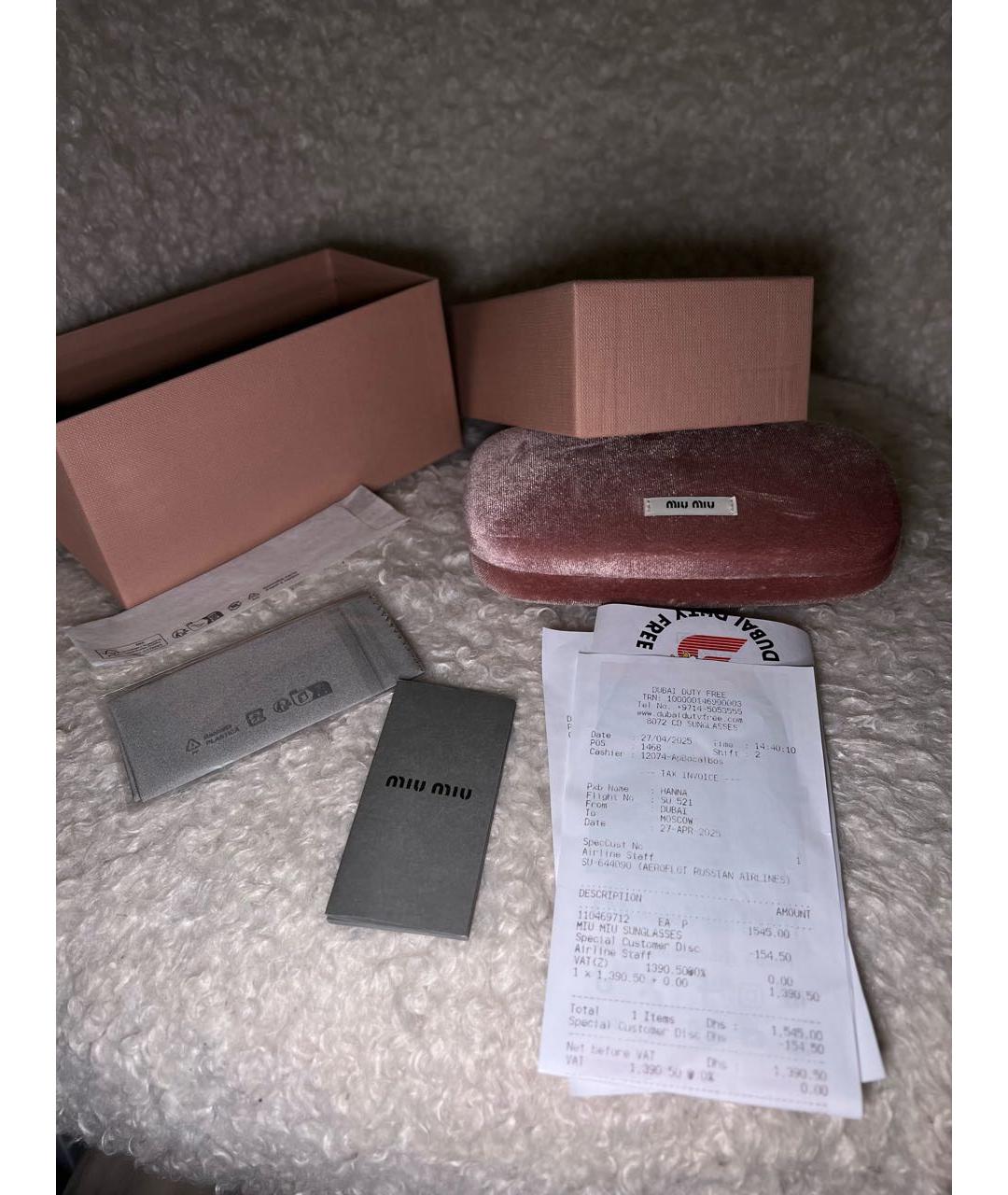 MIU MIU Черные металлические солнцезащитные очки, фото 7