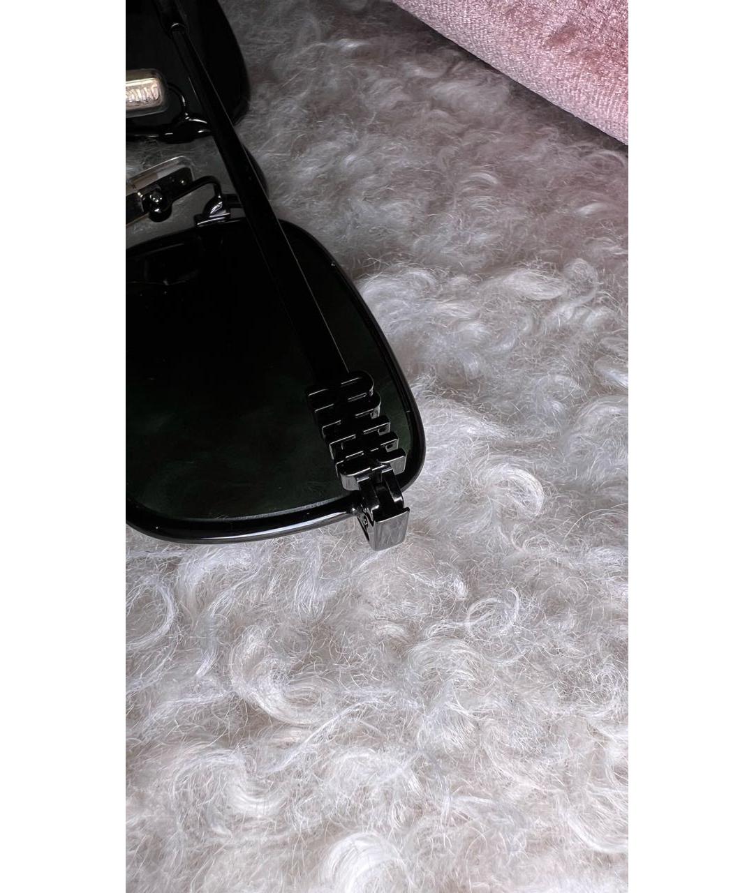 MIU MIU Черные металлические солнцезащитные очки, фото 3
