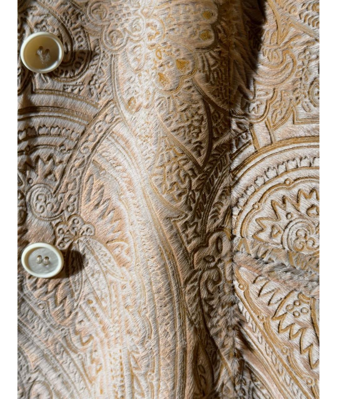 ETRO Бежевый меховой жакет/пиджак, фото 4