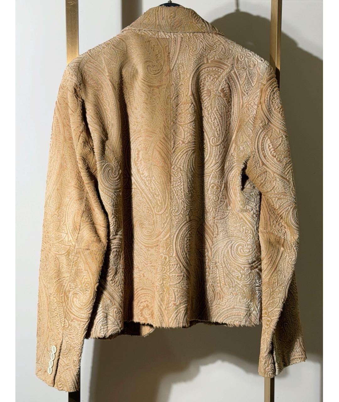 ETRO Бежевый меховой жакет/пиджак, фото 2