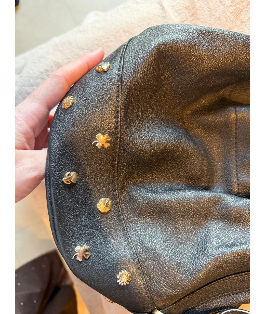 SEE BY CHLOE Черная кожаная сумка через плечо, фото 4