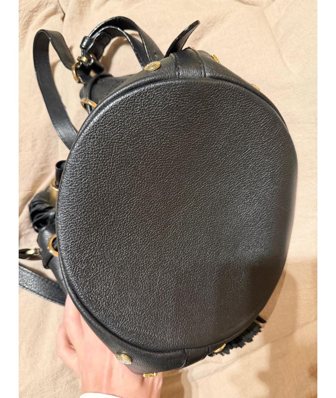 SEE BY CHLOE Черная кожаная сумка через плечо, фото 6