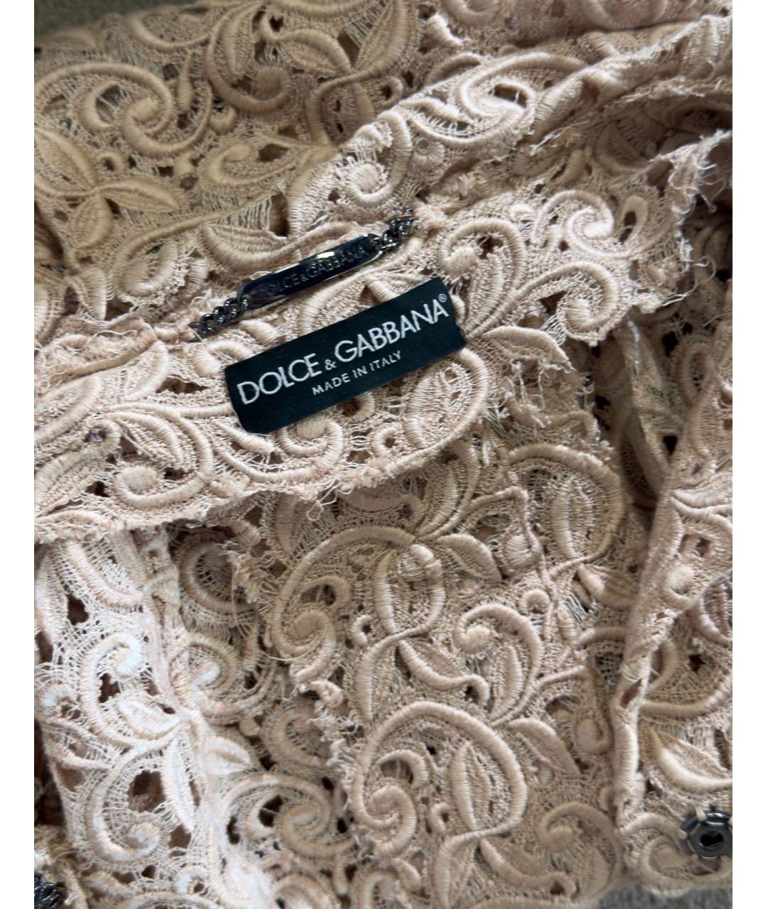 DOLCE&GABBANA Розовый хлопковый жакет/пиджак, фото 3