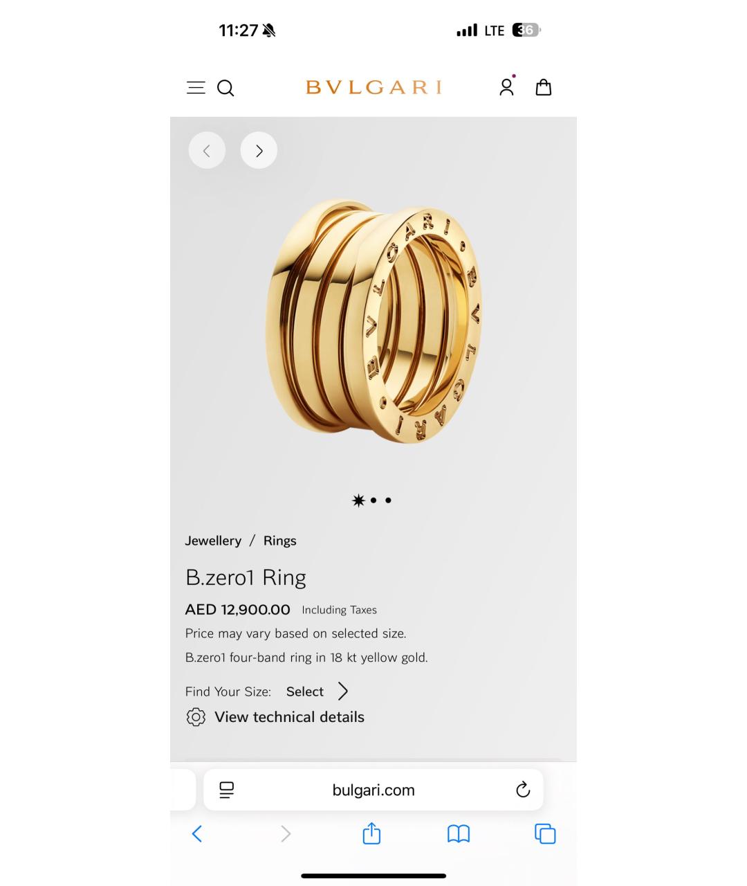 BVLGARI Кольцо из желтого золота, фото 3