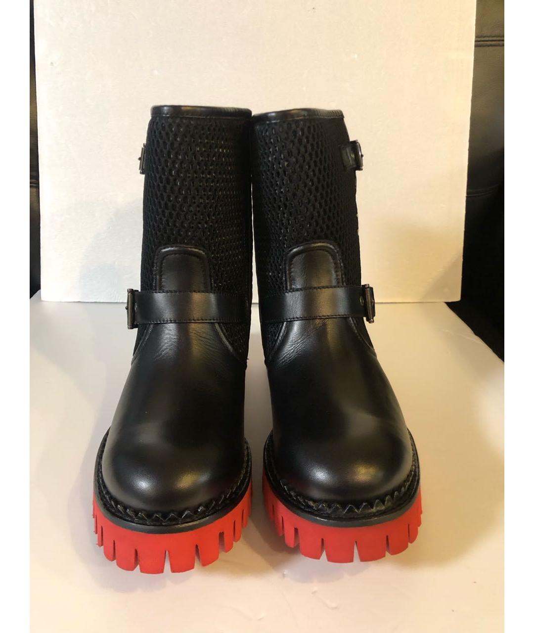 JOHN GALLIANO Черные кожаные полусапоги, фото 2