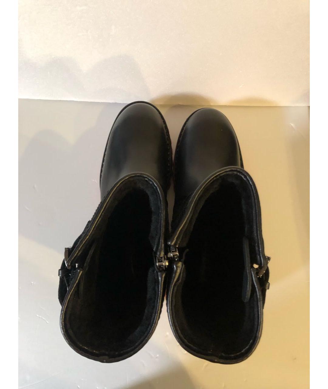 JOHN GALLIANO Черные кожаные полусапоги, фото 3