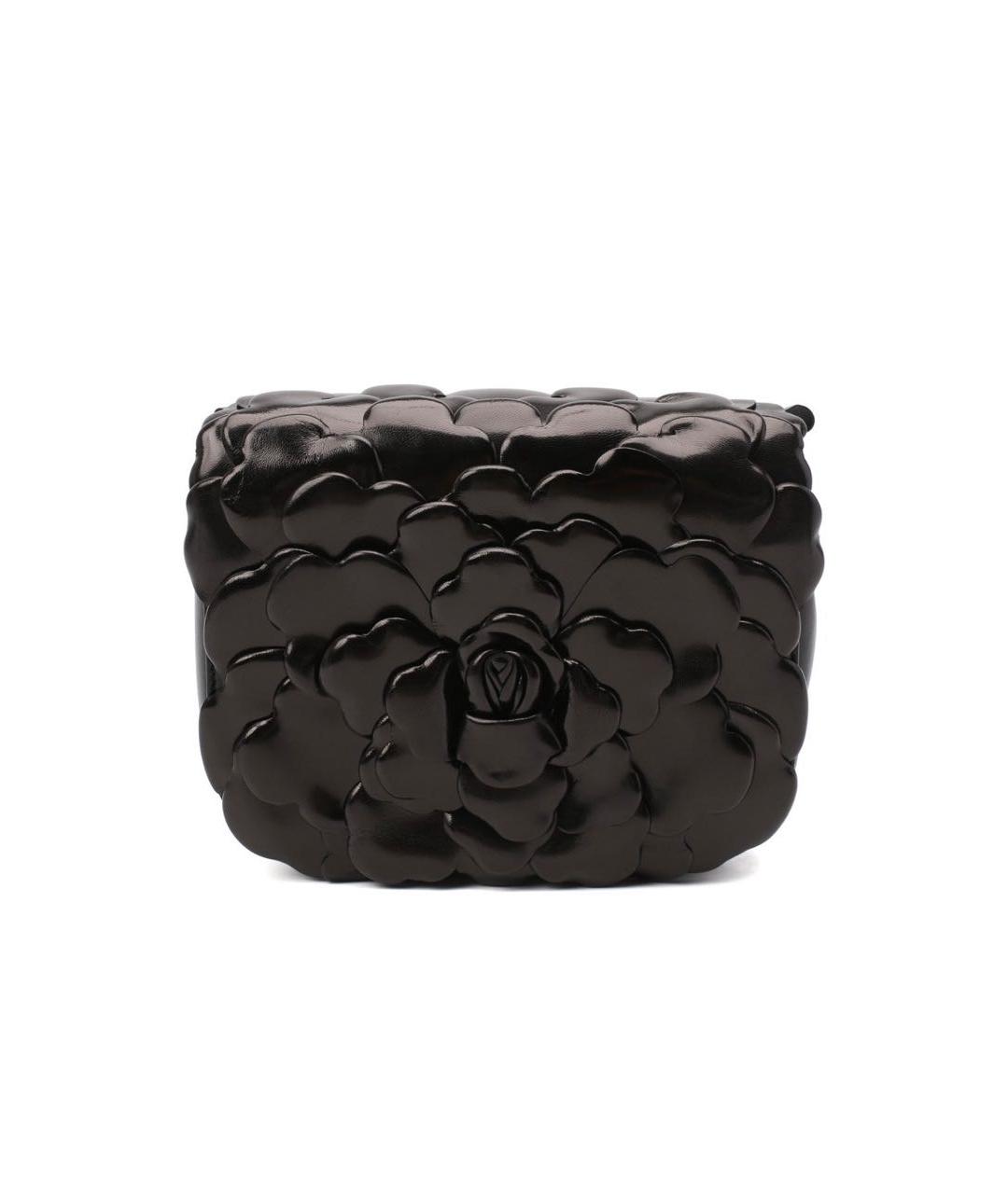 VALENTINO Черная сумка через плечо из лакированной кожи, фото 3