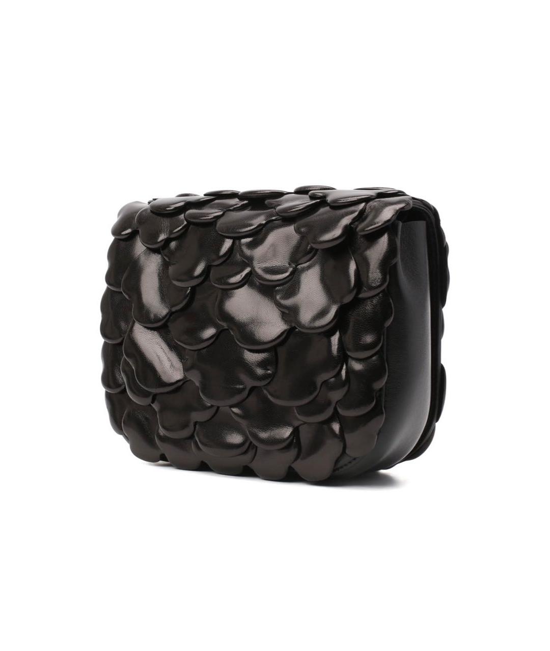 VALENTINO Черная сумка через плечо из лакированной кожи, фото 2