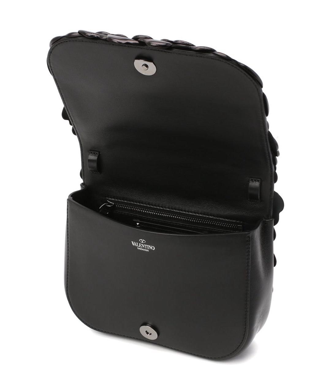 VALENTINO Черная сумка через плечо из лакированной кожи, фото 4