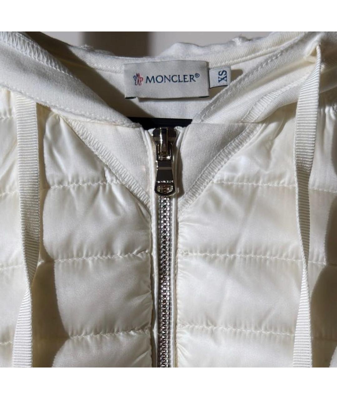 MONCLER Белый полиамидовый жилет, фото 3