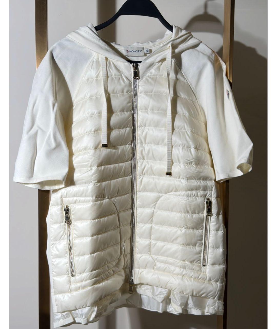 MONCLER Белый полиамидовый жилет, фото 5