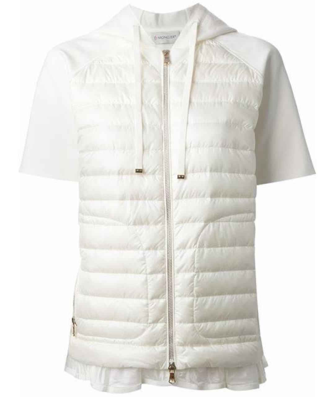 MONCLER Белый полиамидовый жилет, фото 1