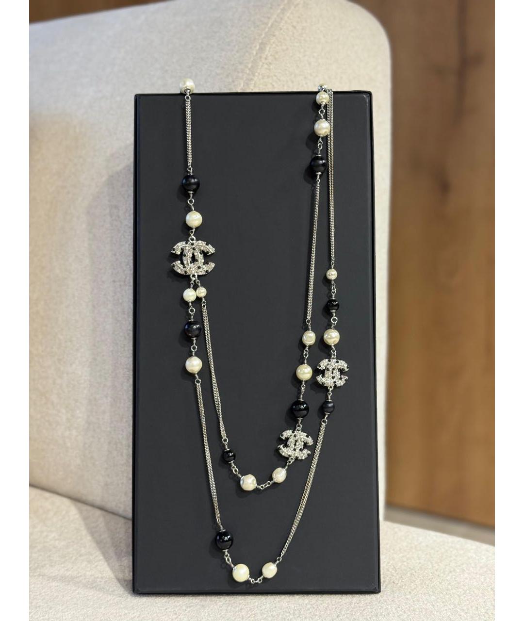 CHANEL Серебряное металлическое колье, фото 3