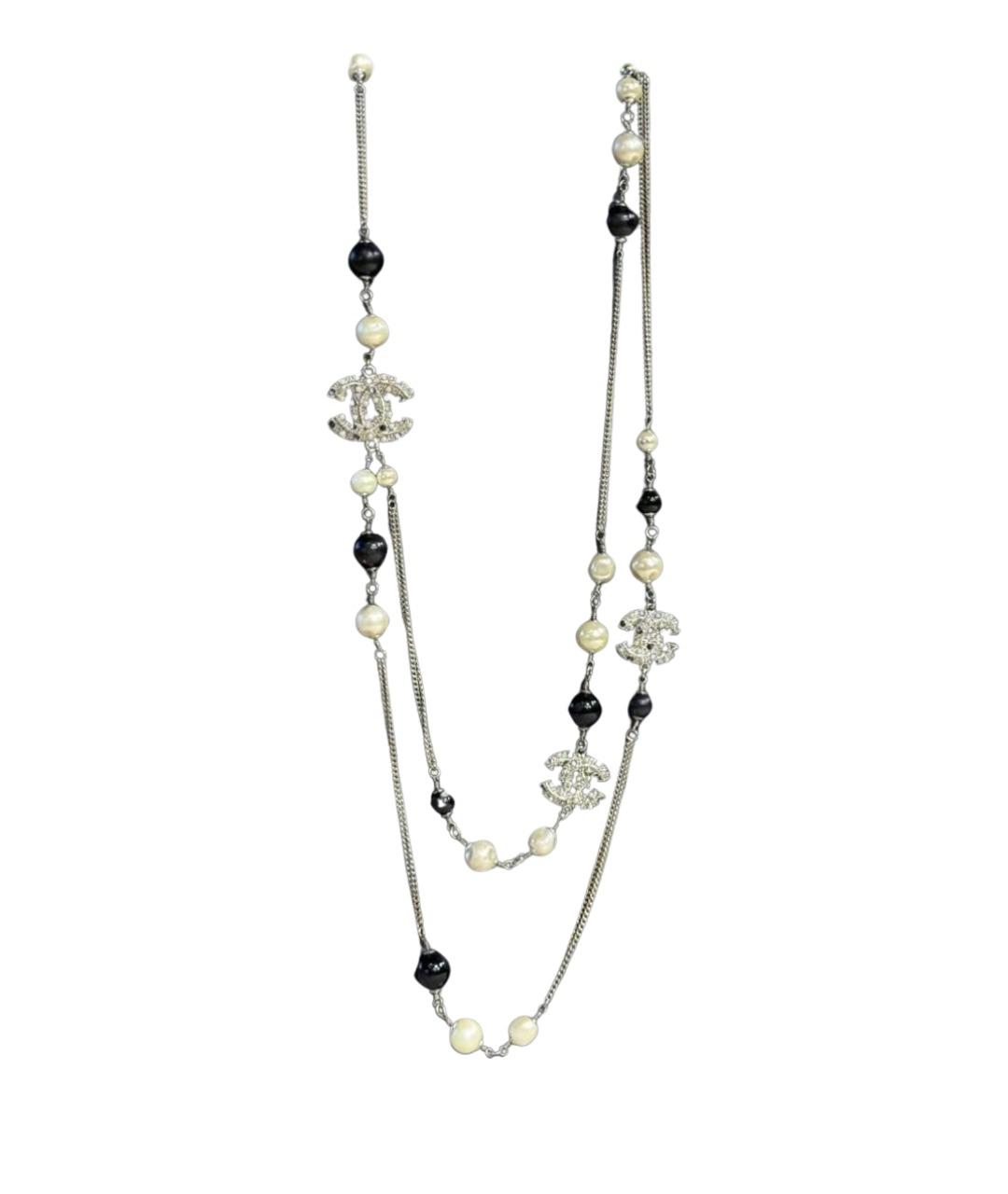 CHANEL Серебряное металлическое колье, фото 1