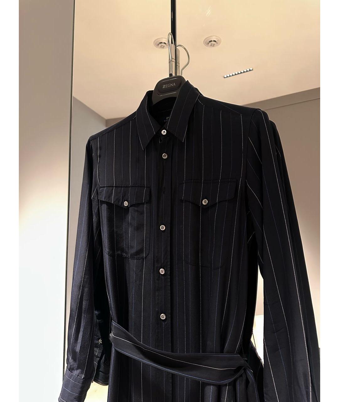 POLO RALPH LAUREN Темно-синее шелковое повседневное платье, фото 2