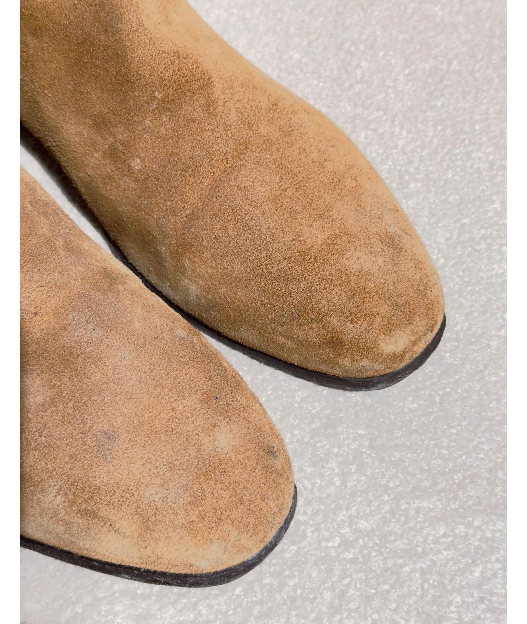 BALENCIAGA Коричневые замшевые высокие ботинки, фото 5