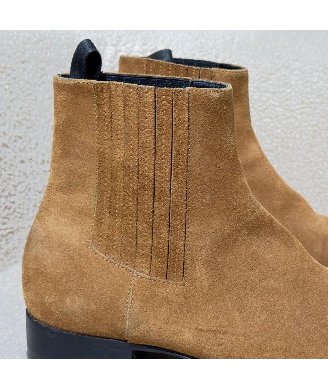 BALENCIAGA Коричневые замшевые высокие ботинки, фото 6