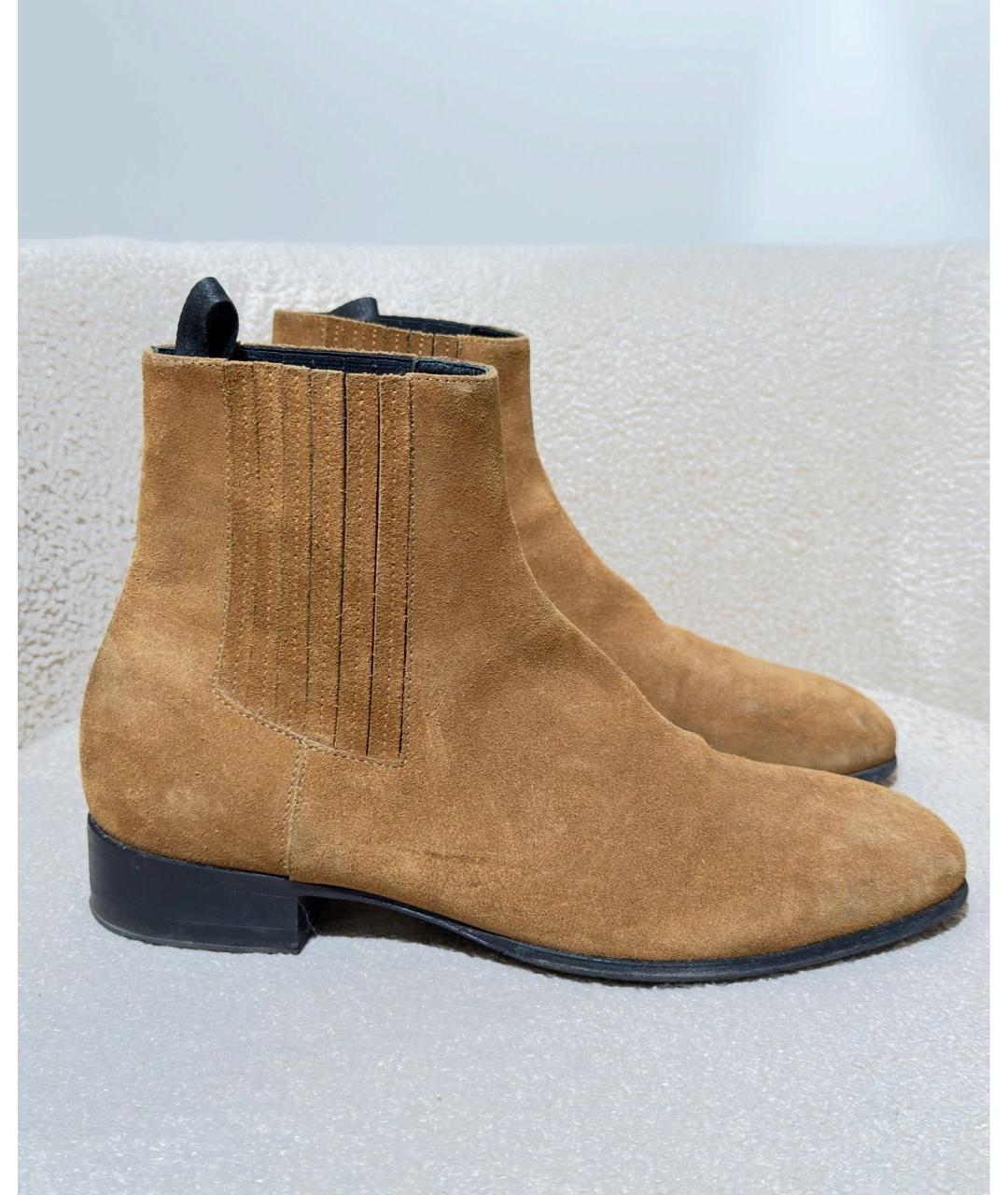 BALENCIAGA Коричневые замшевые высокие ботинки, фото 8