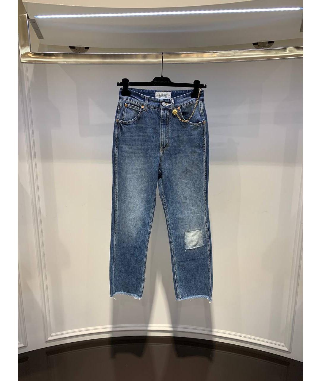 GIVENCHY Синие хлопковые прямые джинсы, фото 3