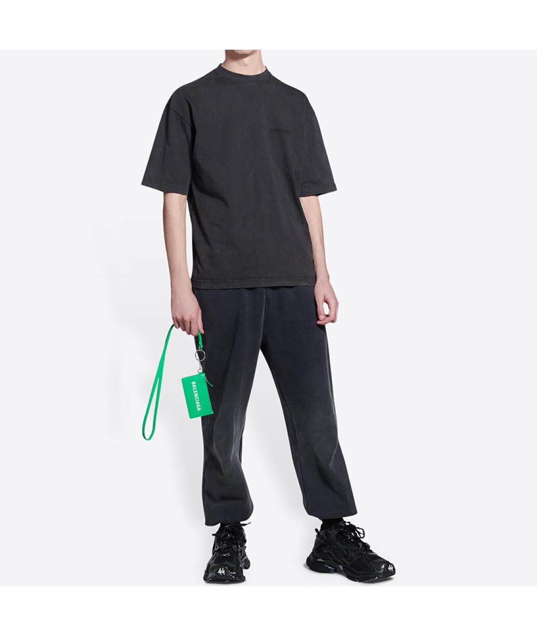 BALENCIAGA Зеленый кожаный кардхолдер, фото 4