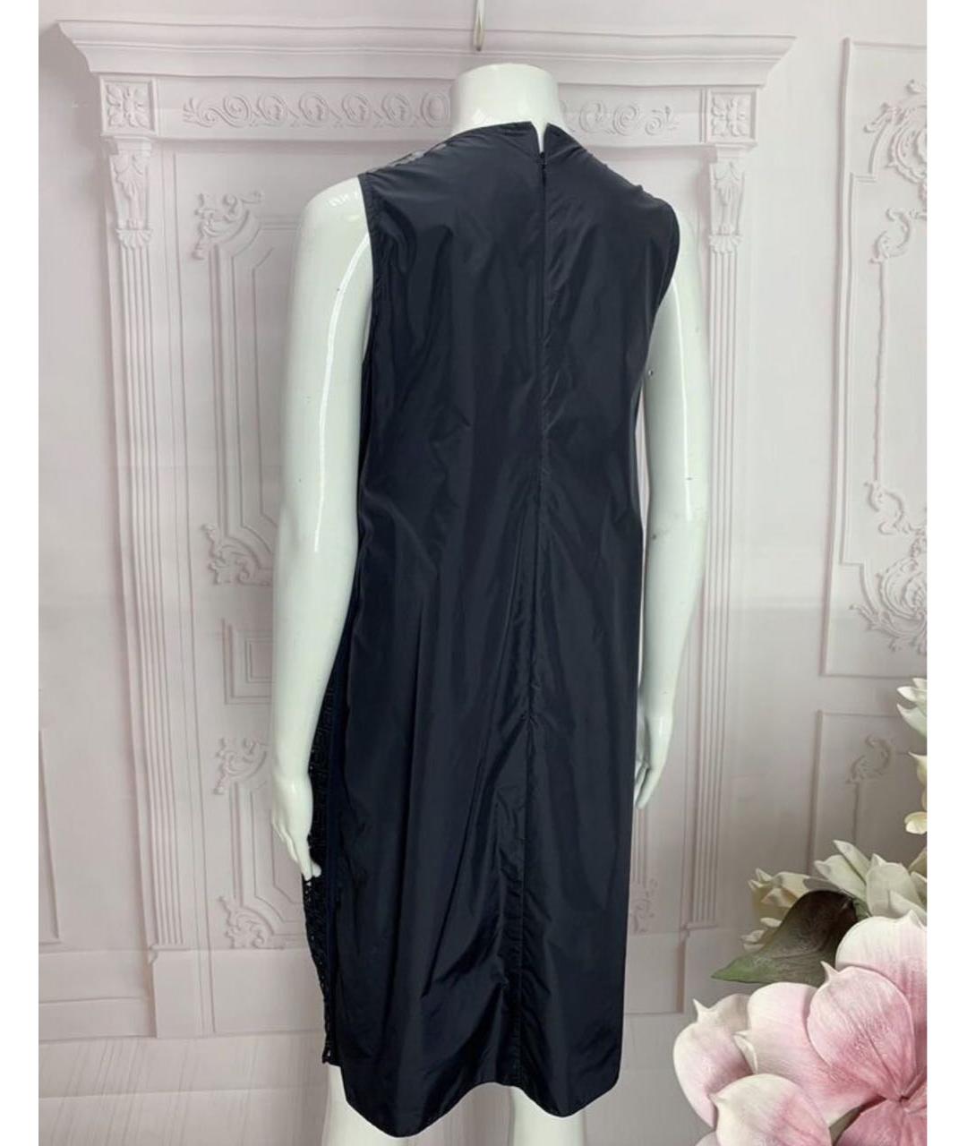 MAX MARA Черное полиамидовое повседневное платье, фото 2