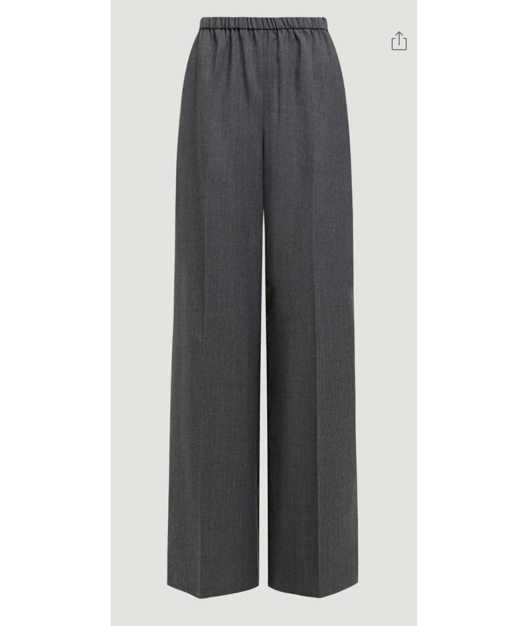 12 STOREEZ Серые шерстяные брюки широкие, фото 5