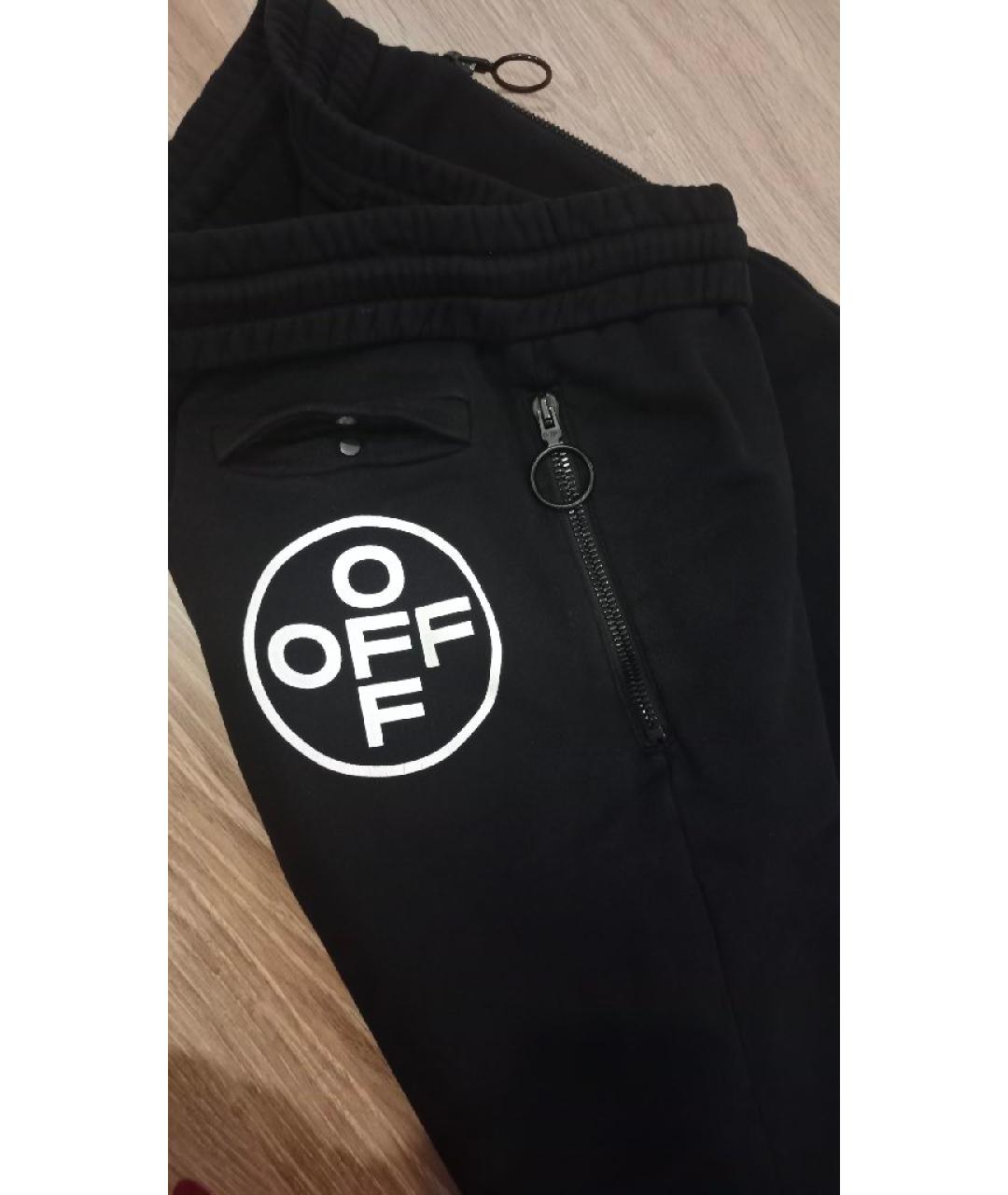 OFF-WHITE Черные хлопковые повседневные брюки, фото 6