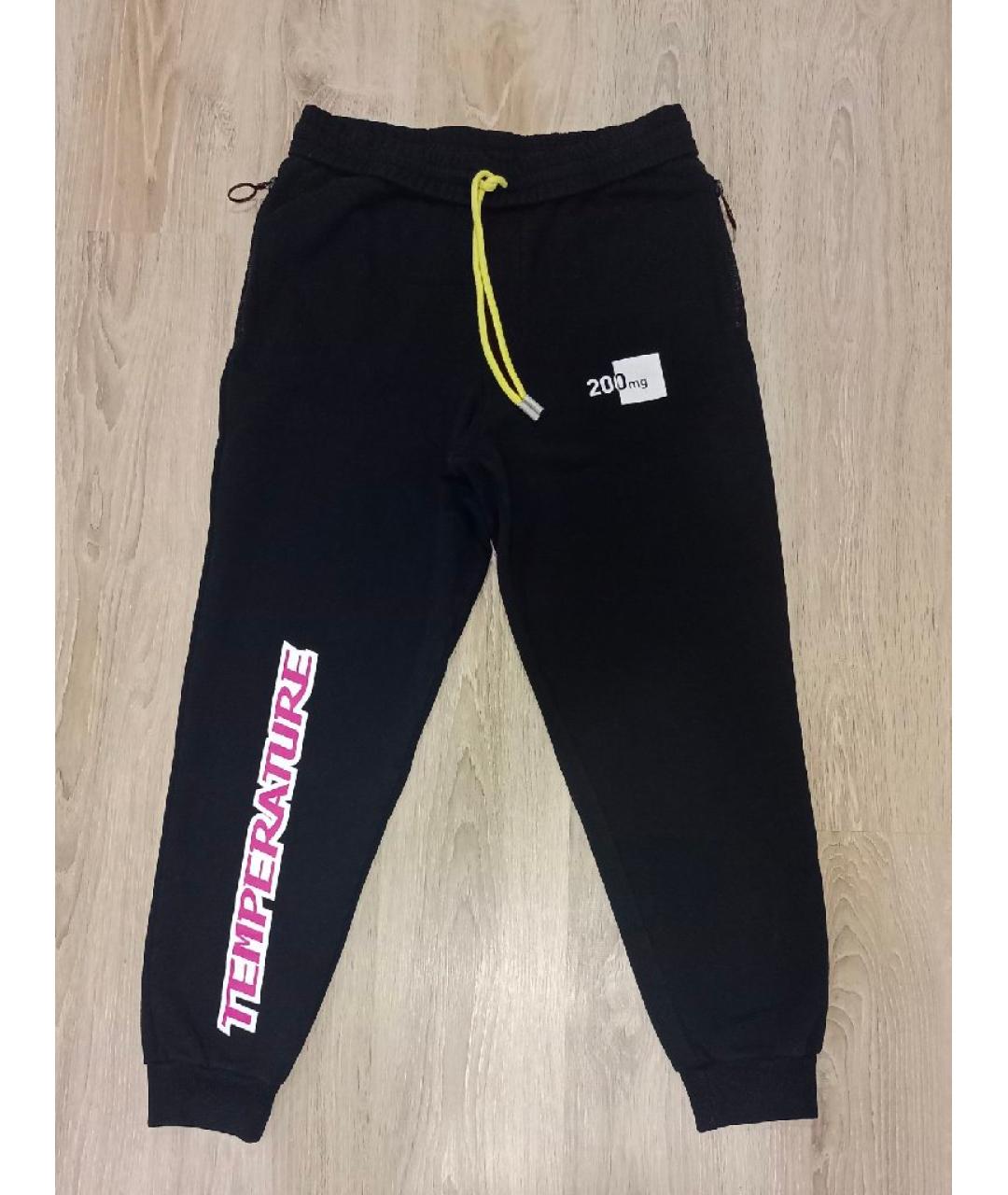 OFF-WHITE Черные хлопковые повседневные брюки, фото 10