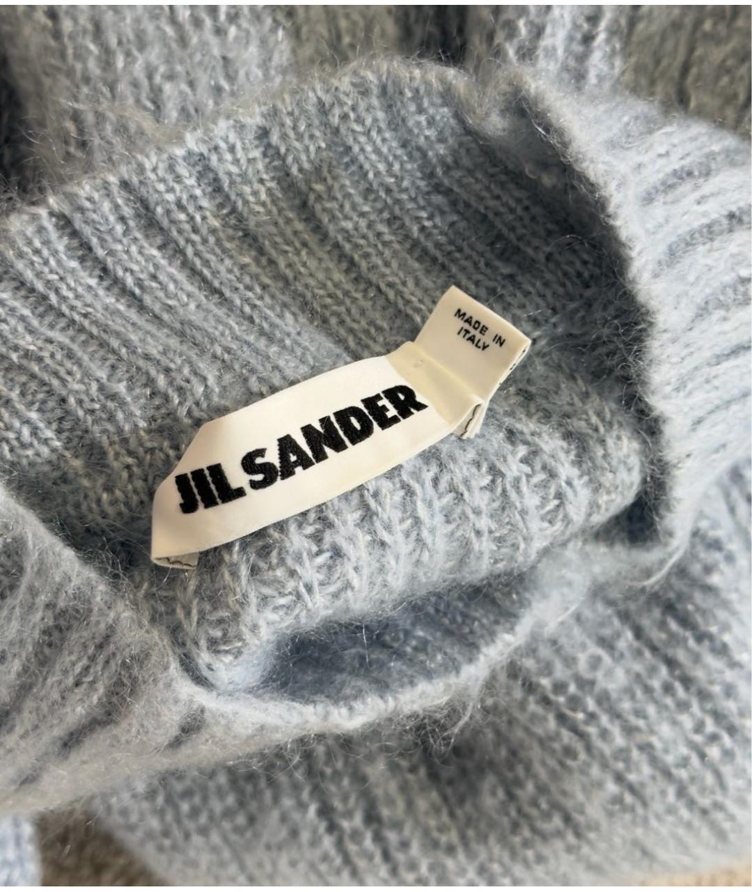 JIL SANDER Голубой шерстяной джемпер / свитер, фото 3