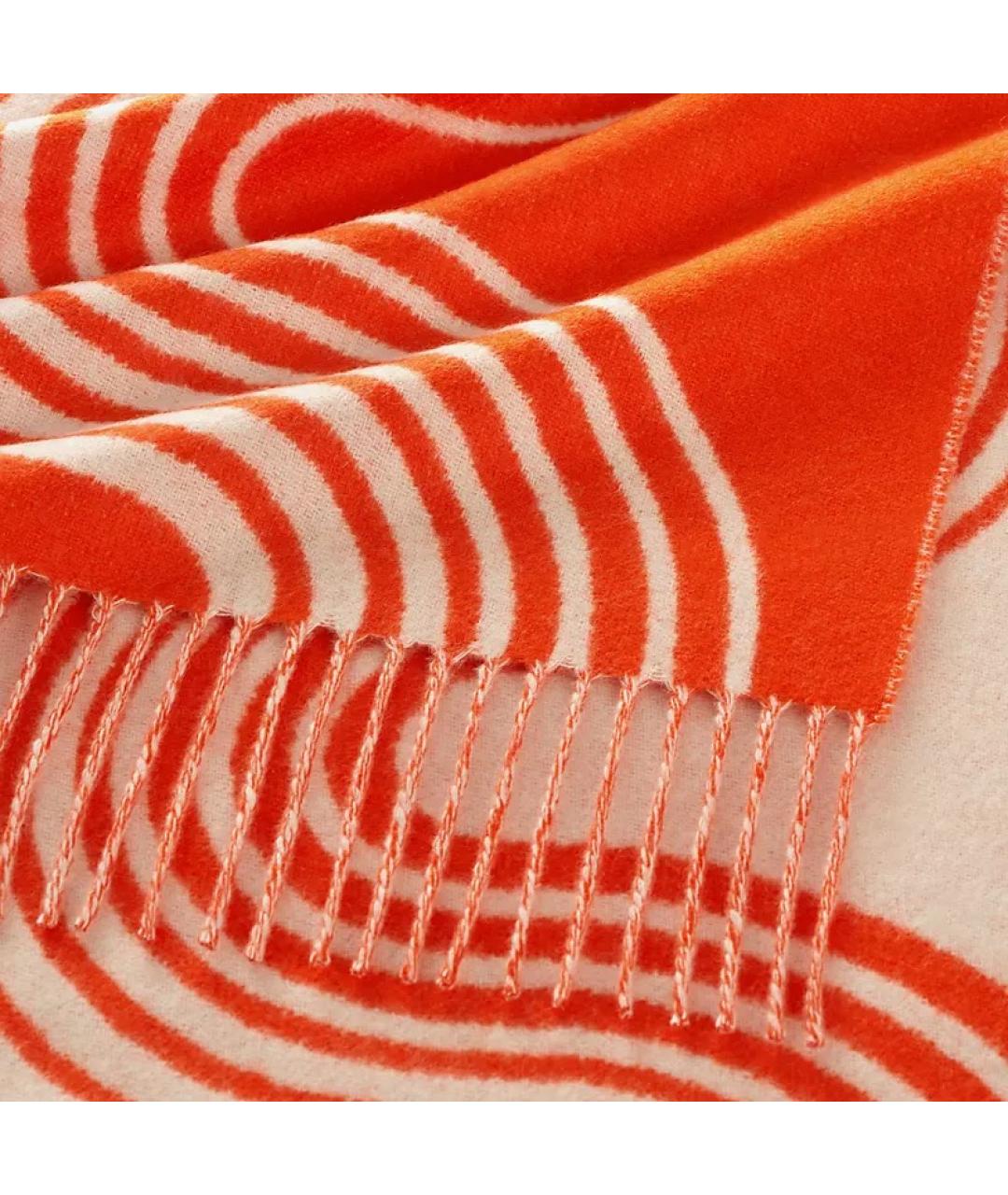 HERMES Оранжевый кашемировый шарф, фото 2