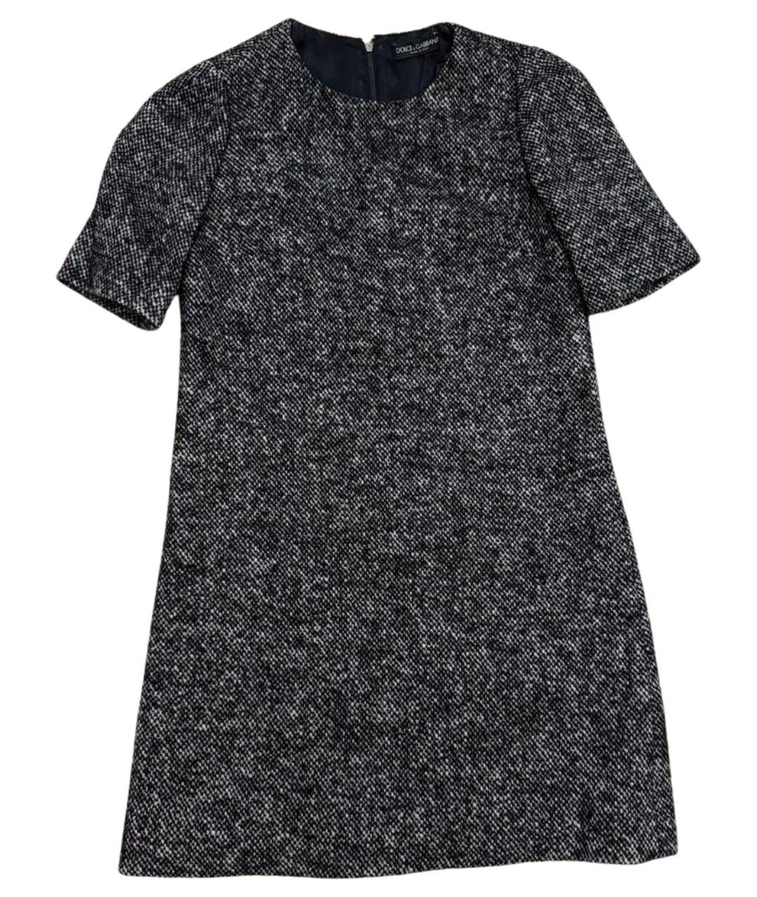 DOLCE&GABBANA Серое шерстяное платье, фото 1