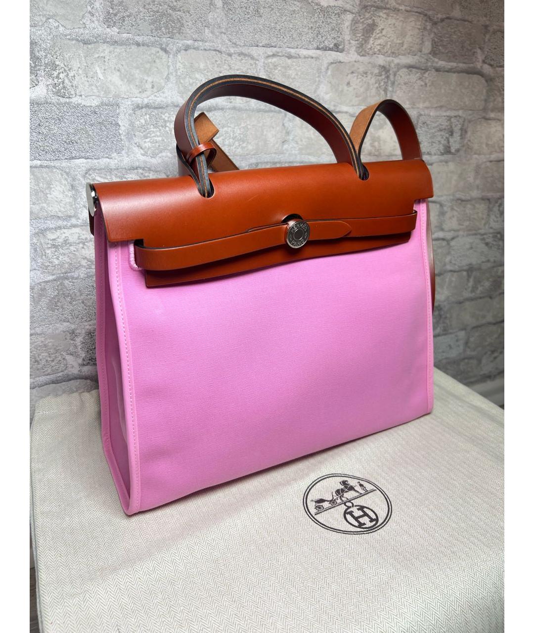 HERMES Розовая кожаная сумка через плечо, фото 2