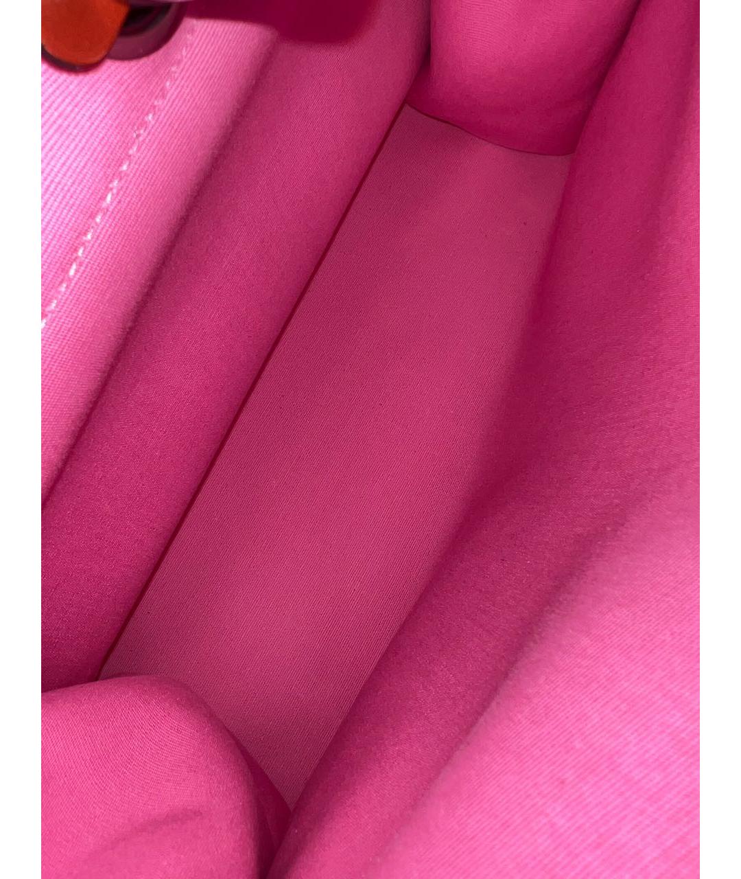 HERMES Розовая кожаная сумка через плечо, фото 8