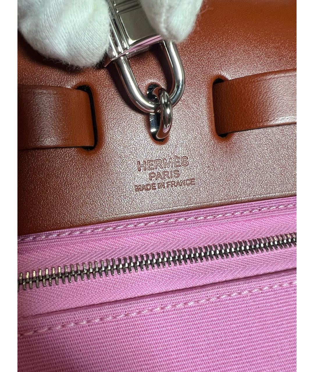 HERMES Розовая кожаная сумка через плечо, фото 4