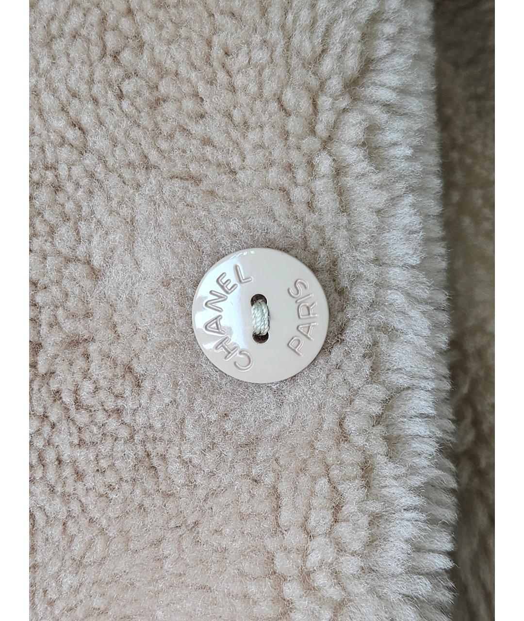 CHANEL Бежевая кожаная дубленка, фото 8