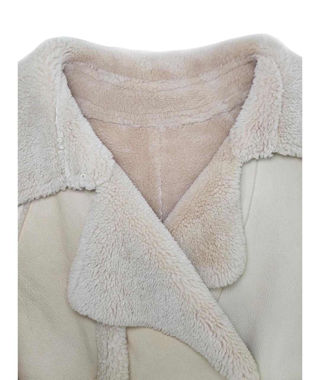 CHANEL Бежевая кожаная дубленка, фото 5