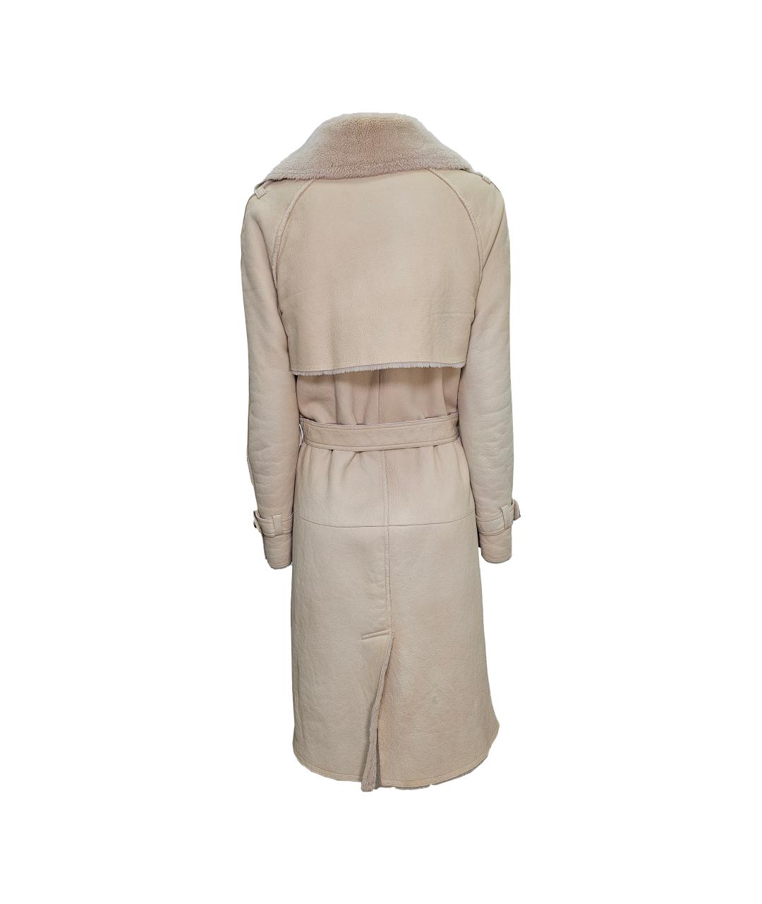 CHANEL Бежевая кожаная дубленка, фото 2