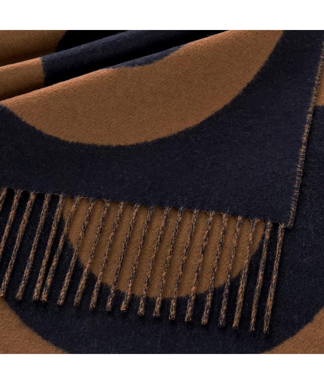 HERMES Коричневый кашемировый шарф, фото 2