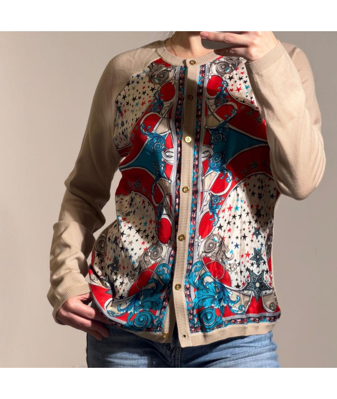 VERSACE Мульти шелковый кардиган, фото 5