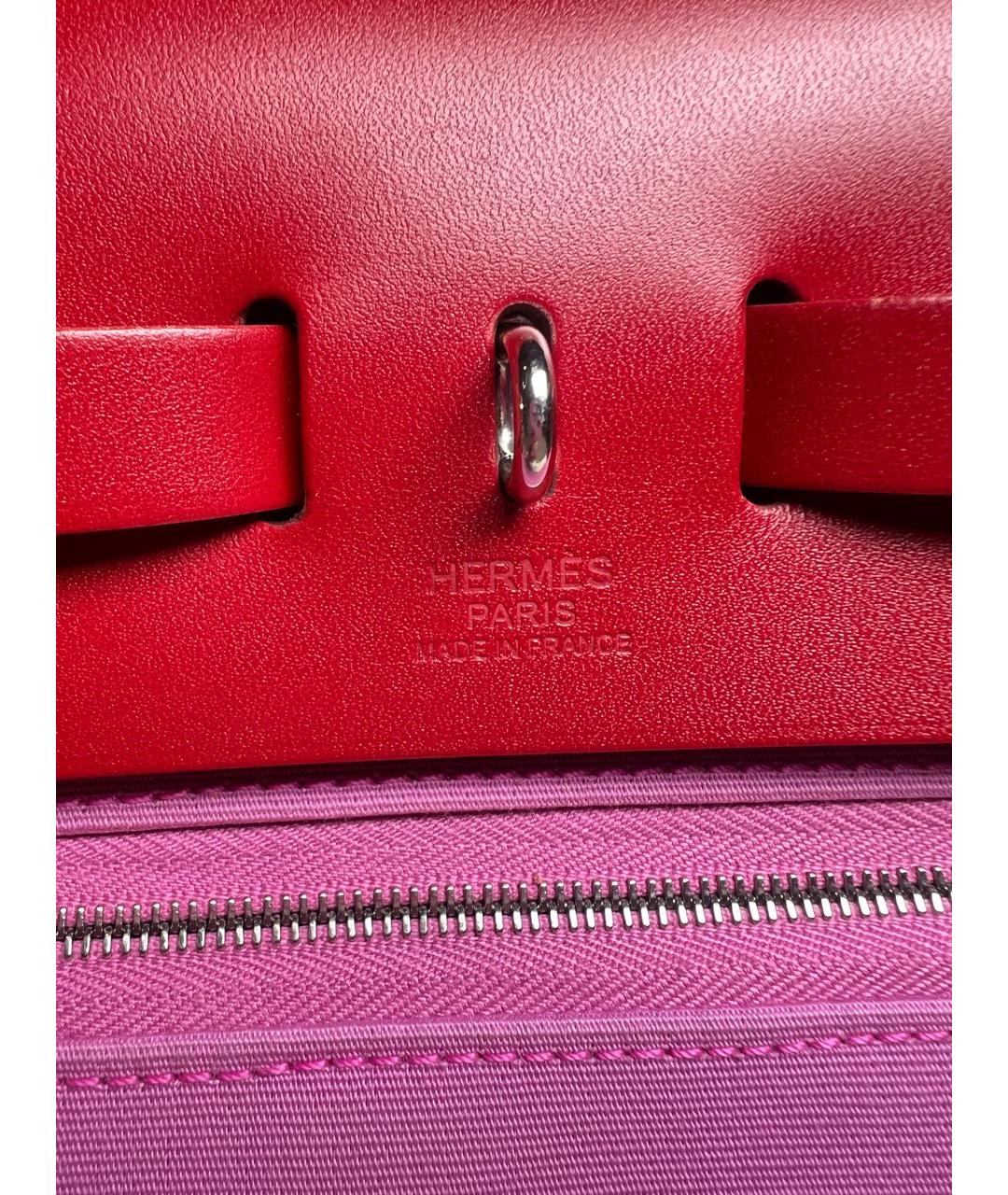 HERMES Розовая кожаная сумка с короткими ручками, фото 4