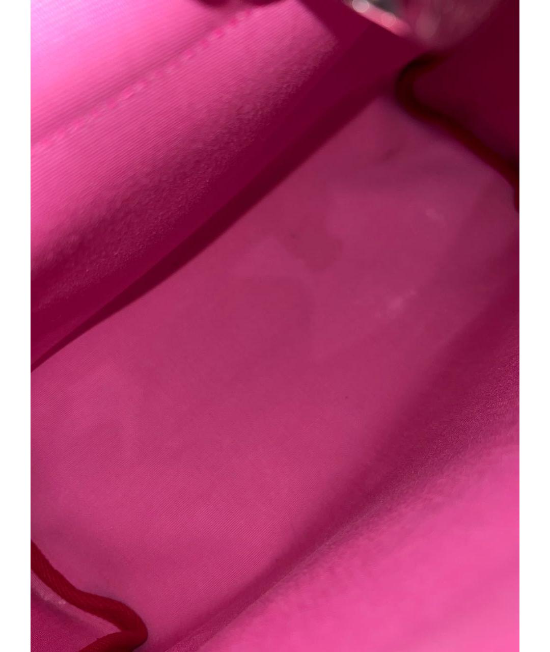 HERMES Розовая кожаная сумка с короткими ручками, фото 8